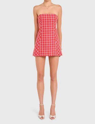 Amanda Uprichard Daisy Mini Romper In Red