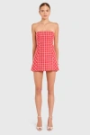 Amanda Uprichard Ace Mini Dress In Red In Red