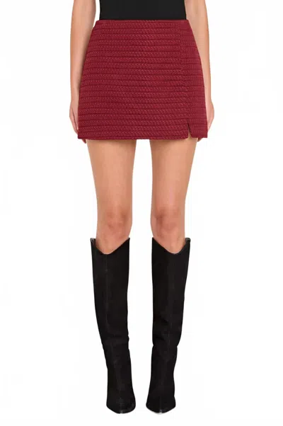 Amanda Uprichard Dale A-line Mini Skort In Russet In Red