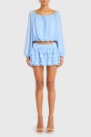 Amanda Uprichard Dallas Top In Baby Blue