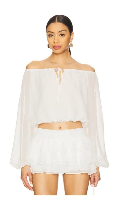 Amanda Uprichard Dallas Top In Ivory