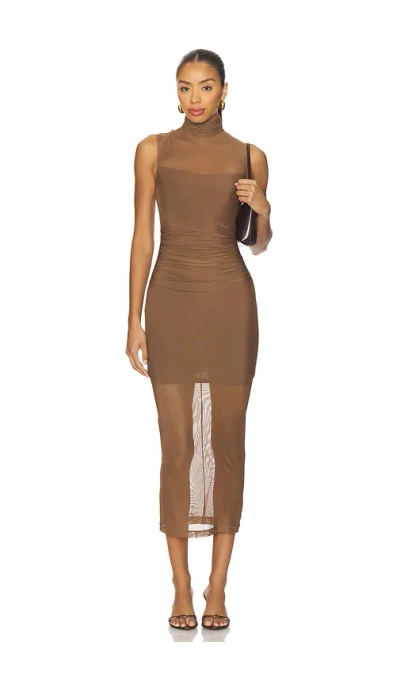 Amanda Uprichard Damira Dress In Brown