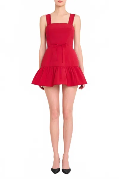 AMANDA UPRICHARD DANNER SKORT ROMPER IN CARNELIAN