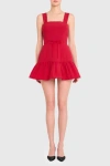 Amanda Uprichard Danner Skort Romper In Carnelian In Red