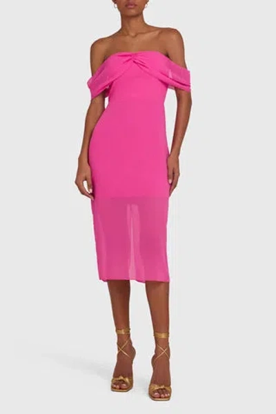 Amanda Uprichard Darien Dress In Azalea