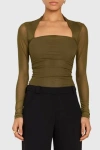 Amanda Uprichard Delilah Top In Green