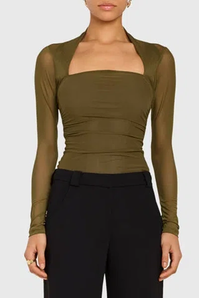 Amanda Uprichard Delilah Top In Green