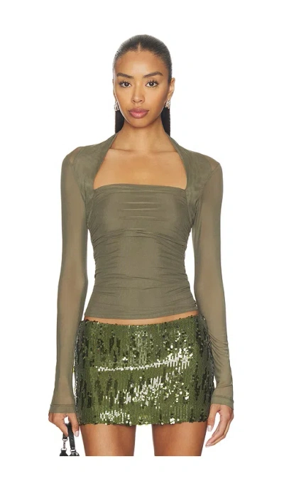 Amanda Uprichard Delilah Top In Green