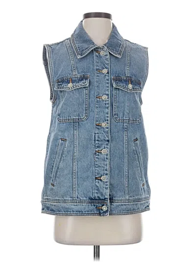 Amanda Uprichard Denim Vest In Blue