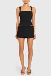 Amanda Uprichard Deserae Skort In Black In Black
