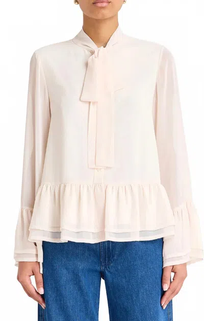 Amanda Uprichard Devereaux Top In Antique White In Neutral