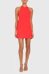 Amanda Uprichard Donahue Mini Dress In Crimson In Red