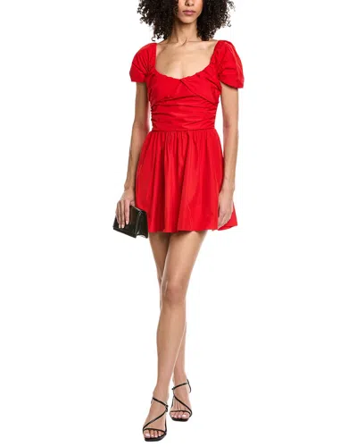 Amanda Uprichard Dorian Mini Dress In Red