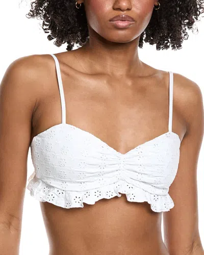 Amanda Uprichard Dove Bikini Top In White