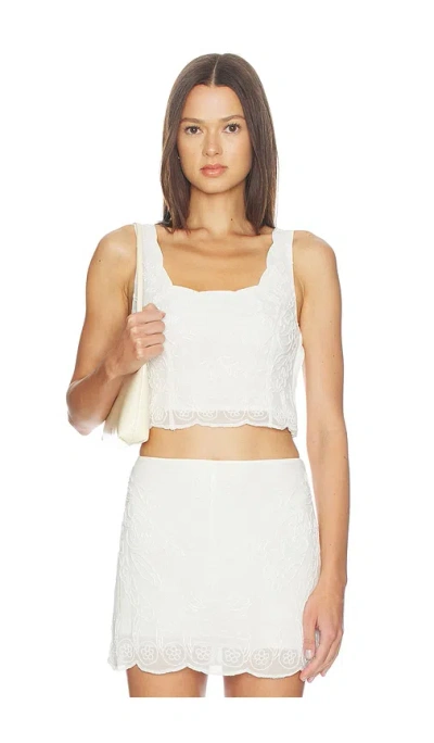 Amanda Uprichard Elisha Top In White