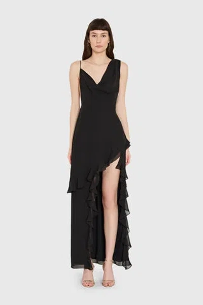 Amanda Uprichard Ella Rose Maxi Dress In Black