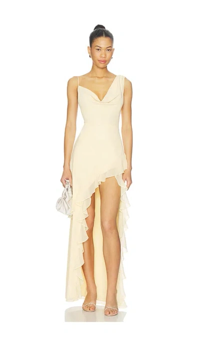 Amanda Uprichard Ella Rose Maxi Dress In Yellow