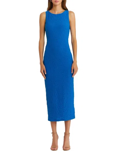 Amanda Uprichard Elle Midi Dress In Cobalt In Blue