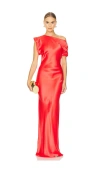 Amanda Uprichard Elroy Maxi Dress In Crimson