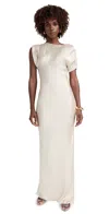 Amanda Uprichard Elroy Silk Maxi Dress Chalk