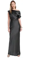 Amanda Uprichard Elroy Silk Maxi In Zinc