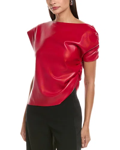 Amanda Uprichard Elroy Silk Top In Red