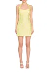 Amanda Uprichard Emalin Mini Dress In Yellow White In Green