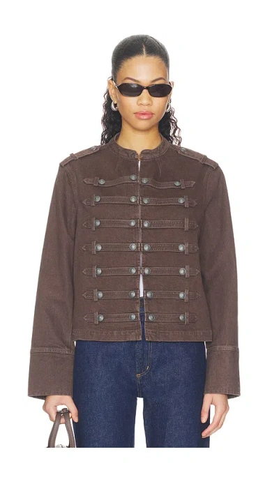 Amanda Uprichard Emma Jacket In Burgundy