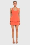 Amanda Uprichard Empire Dress In Orange