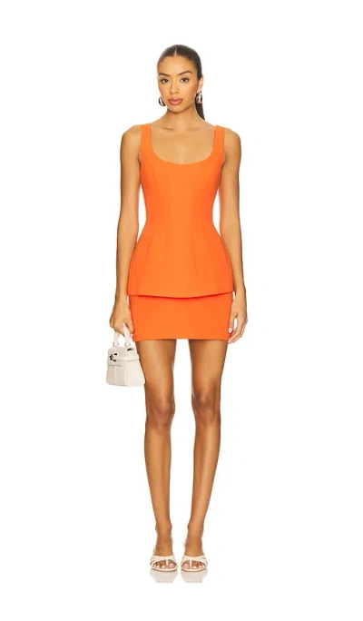 Amanda Uprichard Empire Dress In Orange