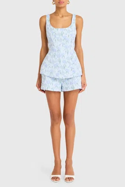 Amanda Uprichard Empire Top In Flores Brocade