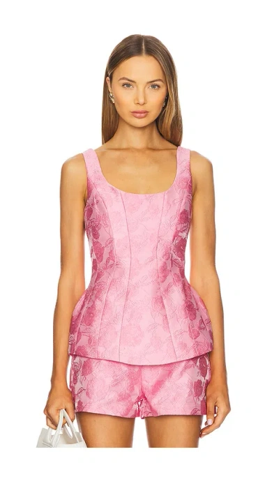 Amanda Uprichard Empire Top In Rose