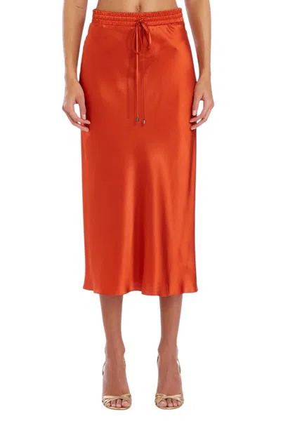 Amanda Uprichard Epsy Silk Skirt In Rhubarb In Pink