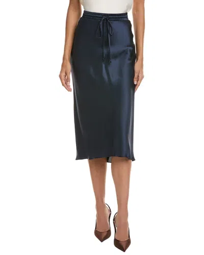 Amanda Uprichard Espy Silk Skirt In Blue