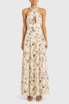 Amanda Uprichard Estella Maxi Dress Ambrose Print In Multi