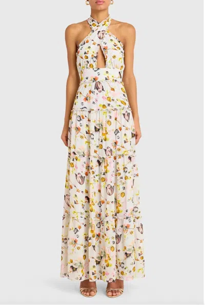 AMANDA UPRICHARD ESTELLA MAXI DRESS IN WHITE MULTI