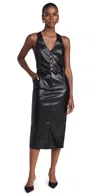 Amanda Uprichard Ethan Faux Leather Dress In Black