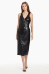 Amanda Uprichard Ethan Faux Leather Dress In Black