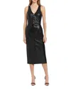Amanda Uprichard Ethan Faux Leather Dress In Black