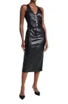 Amanda Uprichard Ethan Faux Leather Dress In Black