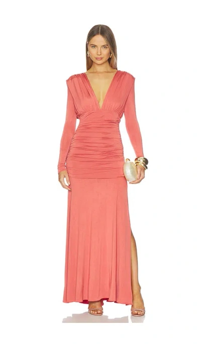 Amanda Uprichard Eva Gown In Orange