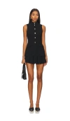 Amanda Uprichard Evelyn Skort Romper In Black In 블랙
