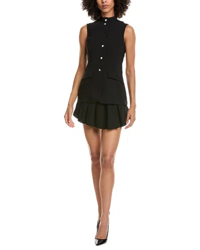Amanda Uprichard Evelyn Skort Romper In Black