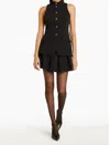 Amanda Uprichard Evelyn Skort Romper In Black In Black