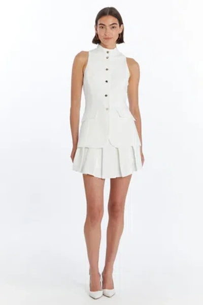 Amanda Uprichard Archer Dress In Ivory In Multi