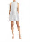 Amanda Uprichard Everheart Mini Dress In Silver In Gray