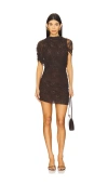 Amanda Uprichard Evianna Dress In Chocolate