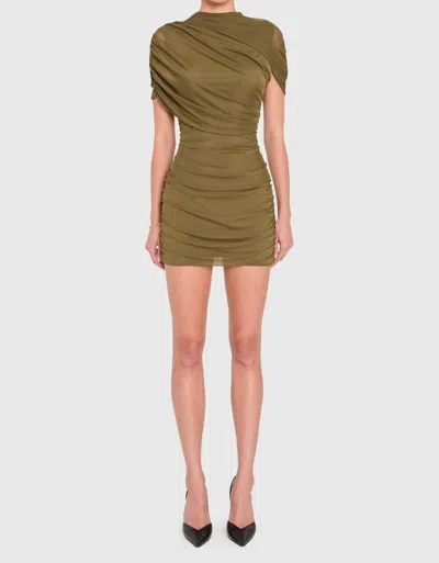 Amanda Uprichard Evianna Dress In Olive In Green