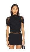 Amanda Uprichard Evianna Top In Black