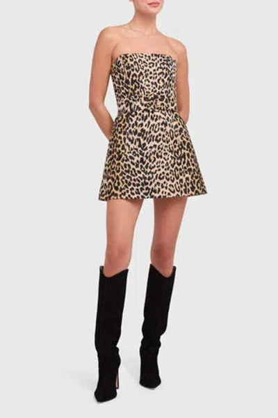 Amanda Uprichard Fae Dress In Leopard Jacquard